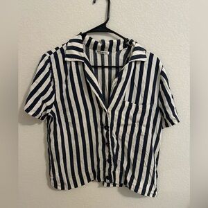 Reformation size small button up short sleeve blouse
